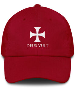 Gorra Deus Vult Roja_Lateral